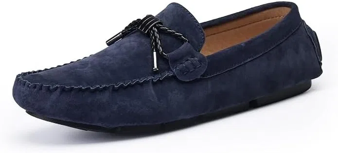 Лоферы замшевые Mens Loafers, синий PUGHGAETZF