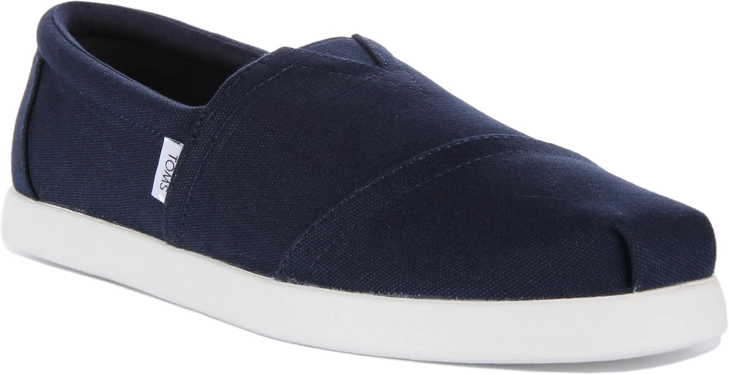 

Лоферы Toms Mens Alpargata Recycled Cotton Canvas, темно-синий