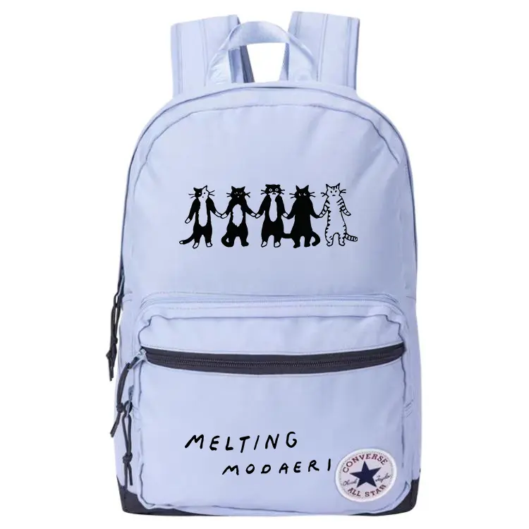 

Converse Полиэстеровый рюкзак среднего размера светло-дымчатый голубой, Kitten Friendship