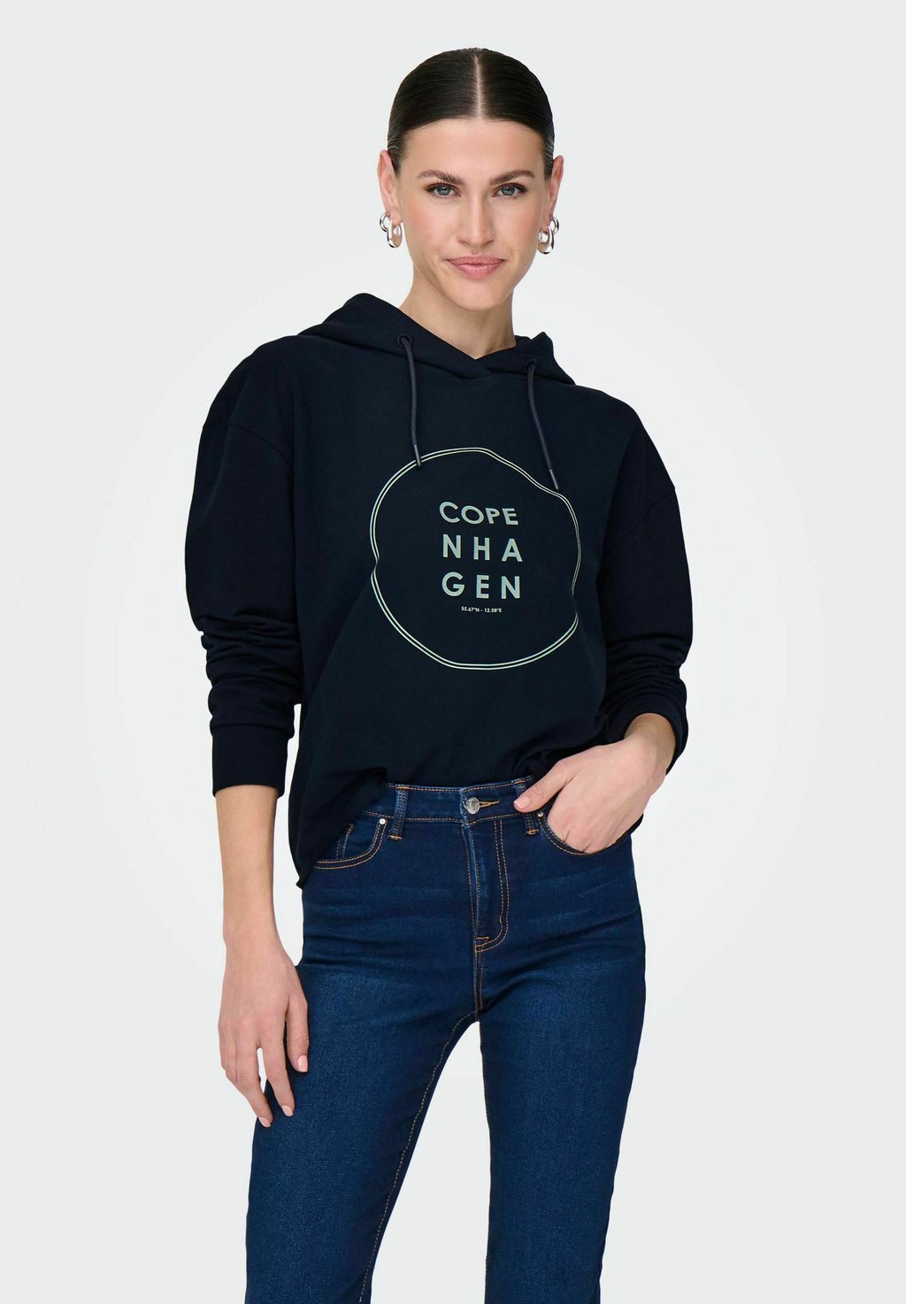 

Толстовка Hoodie JDY, темно-синий