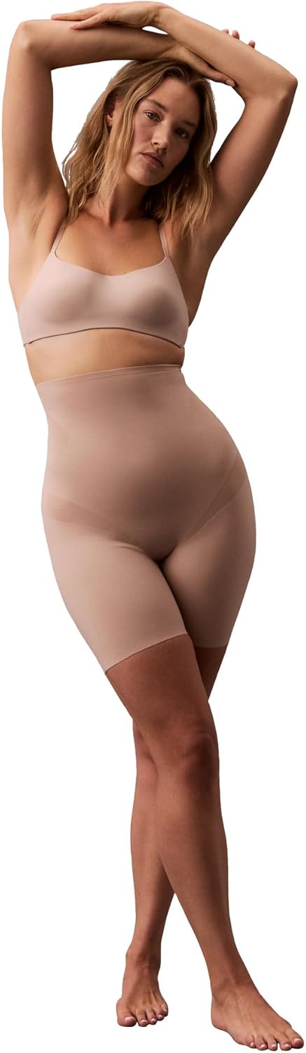 Женское корректирующее белье Calvin Klein, эластичное, с высокой талией, длиной до середины бедра, Cedar — фото 2