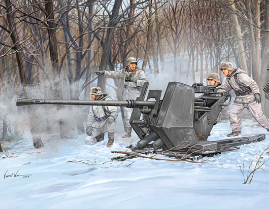 

Модельный комплект зенитной пушки Flak 37. TRUMPETER