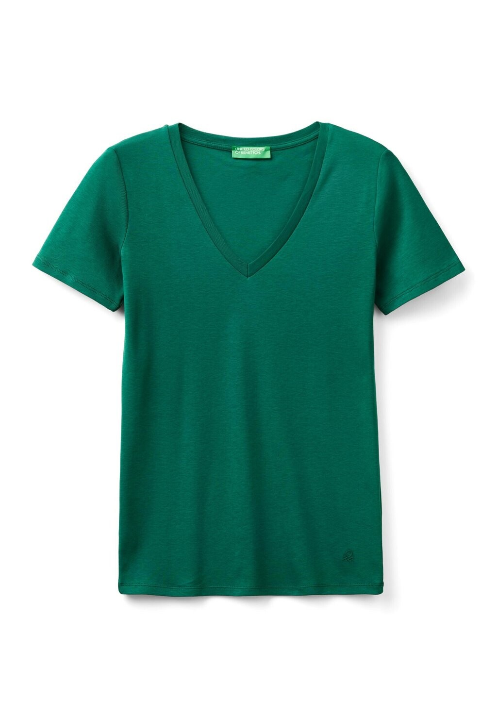 

Базовая футболка V-NECK. United Colors of Benetton, зеленый