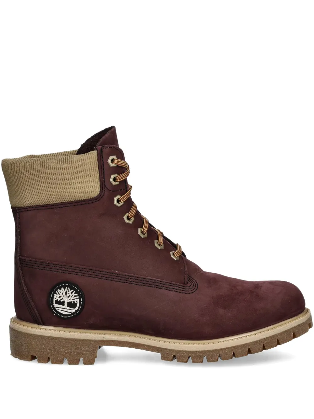 

Ботинки на шнуровке с нашивкой-логотипом Timberland, коричневый
