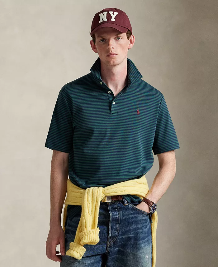 

Мужская классическая поло из мягкого хлопка Polo Ralph Lauren, зеленый