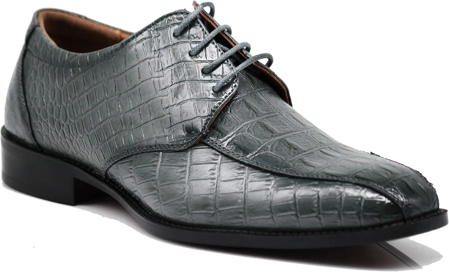 Мужские оксфорды Enzo Romeo Gator3N с принтом под крокодиловую кожу, на шнуровке, Grey New