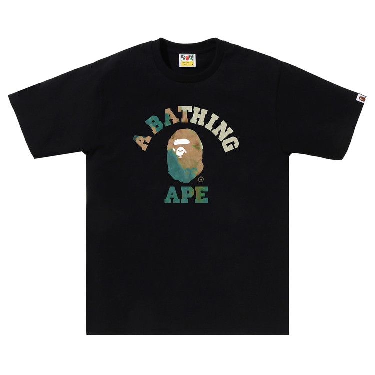 

Футболка BAPE Tie Dye College Tee, Black/Beige