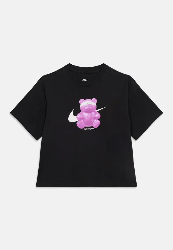 Футболка свободного кроя с принтом медведя Nike Sportswear, черный — фото 3