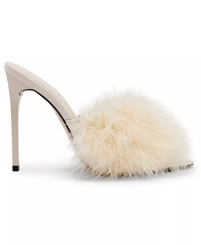 Женские босоножки-мюли Ashbey Feather Stiletto Steve Madden, загар/бежевый — фото 2