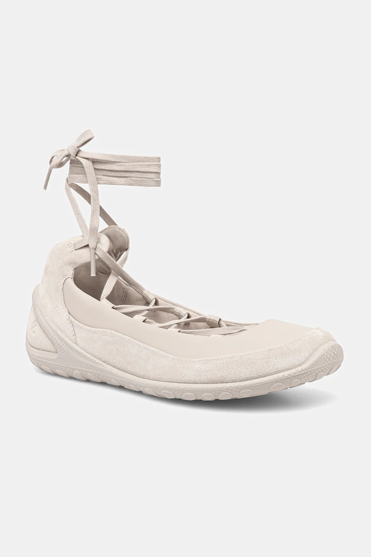 Кожаные балетки BIOM Lite Lace-Up Ecco, бежевый