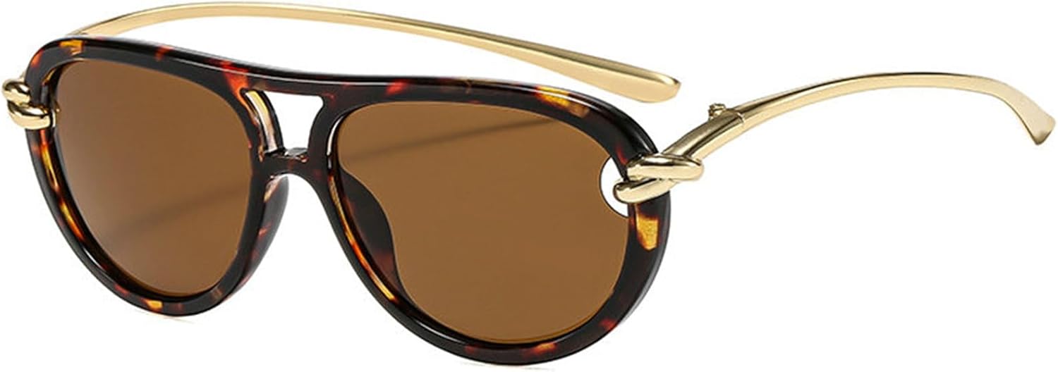 

Солнцезащитные очки Helena с двойной перемычкой, увеличенного размера, для женщин и мужчин, в стиле ретро, ​​модные очки-пилот, роскошный трендовый дизайн, солнцезащитные очки, C3