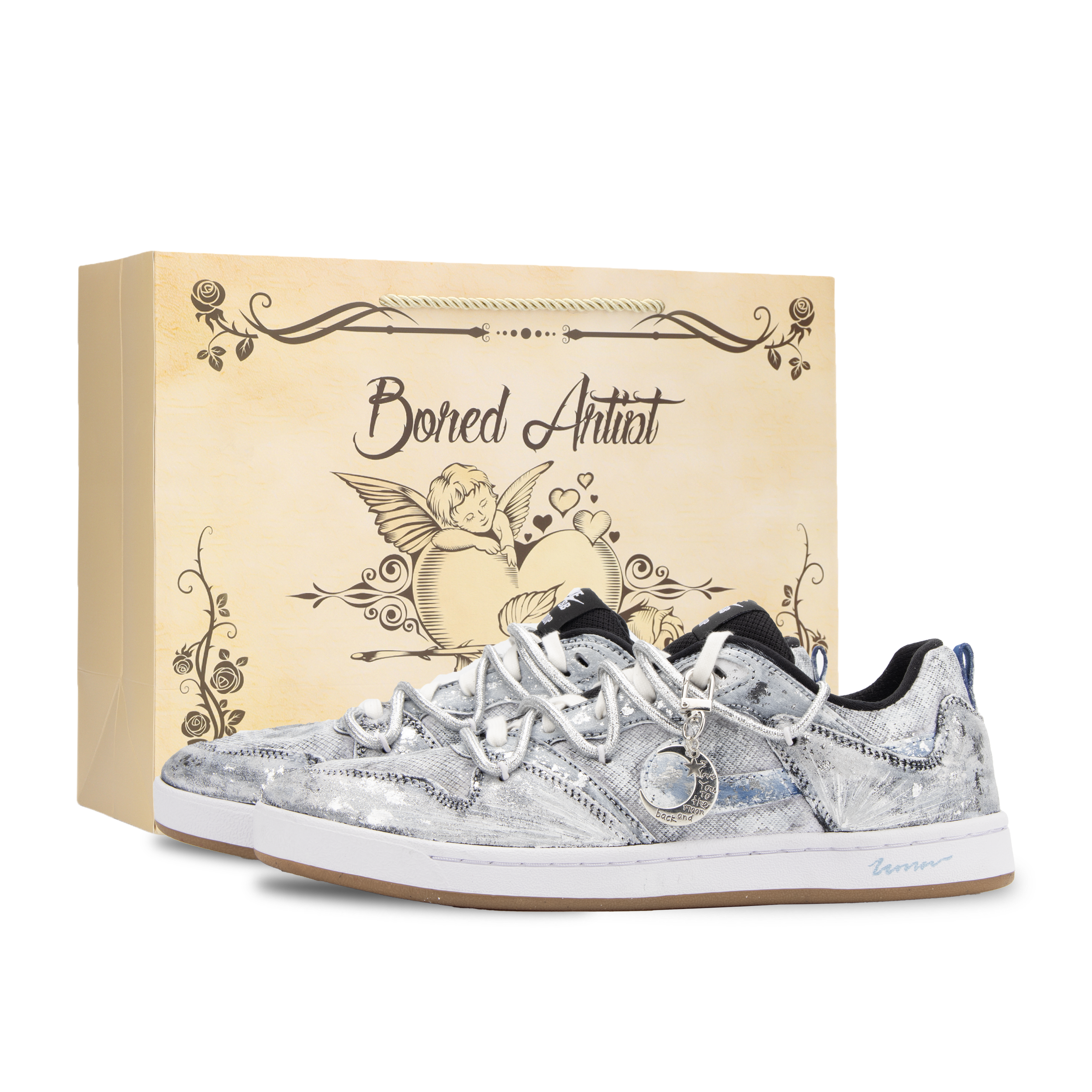 

Кроссовки для скейтбординга SB Alleyoop Star Meteor, устойчивые к истиранию, дышащие, низкие, мужские, Silver Nike, серебряный (Special Shopping Bag)