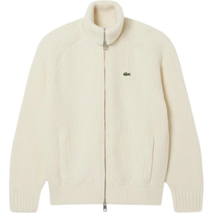 Кардиган с логотипом zip LACOSTE, XFJ/Cream White