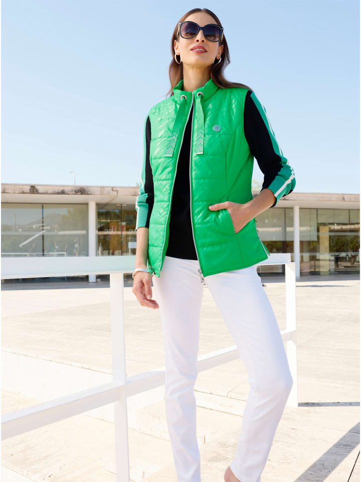 

WITT WEIDEN Стеганый жилет травянисто-зеленого цвета