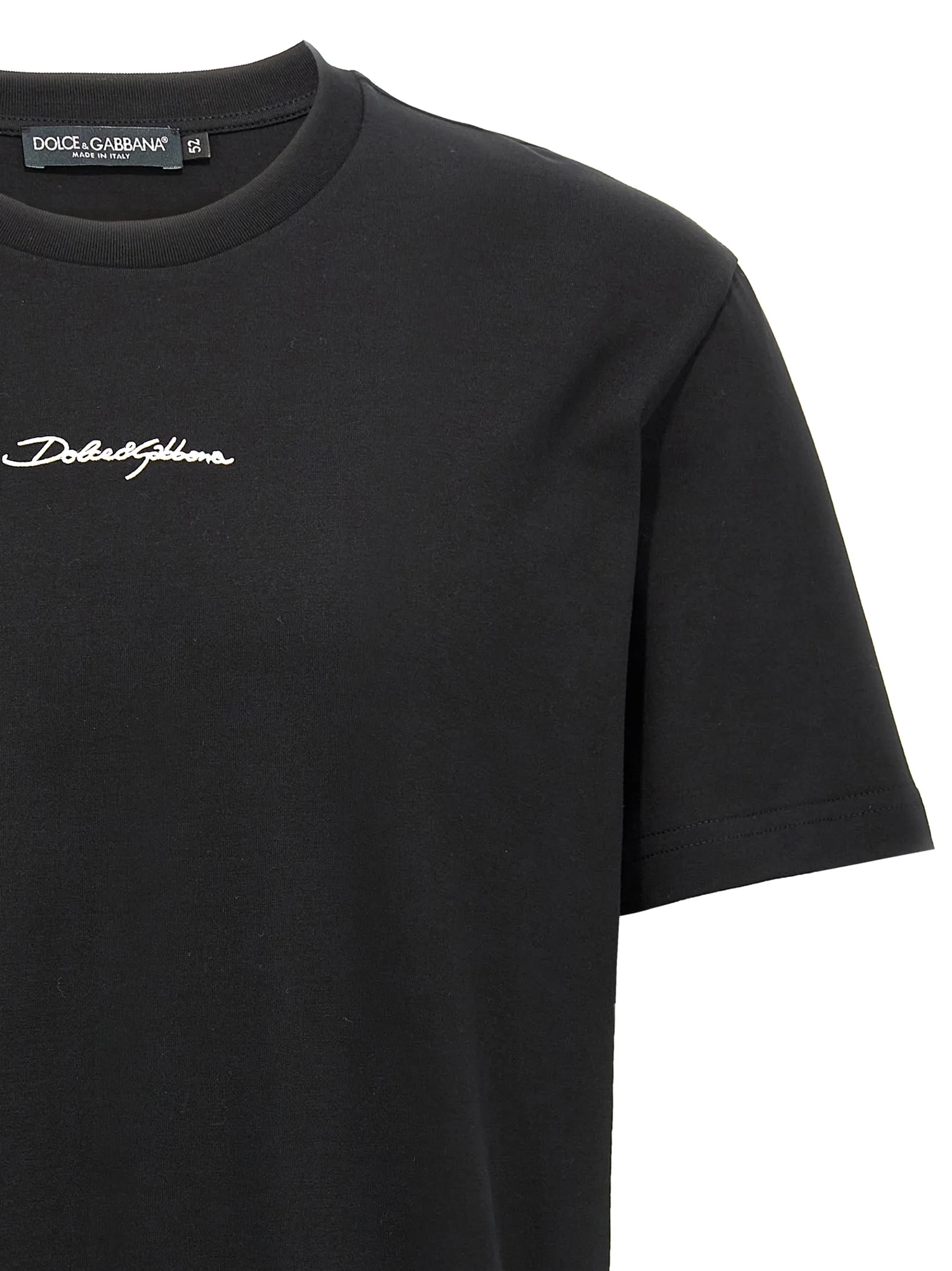 Футболка с вышивкой логотипа DOLCE & GABBANA, черный — фото 3