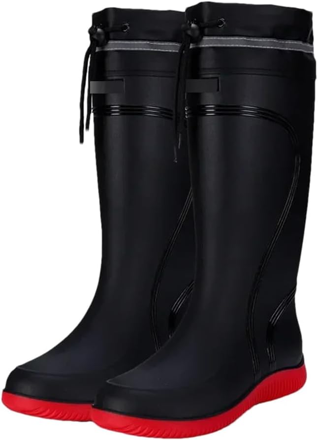 

Мужские водные ботинки Wjnvfioo с длинной трубкой, противоскользящие, водонепроницаемые, безопасная рабочая обувь на платформе, высокие дождевые ботинки, 42 3306 bunch1