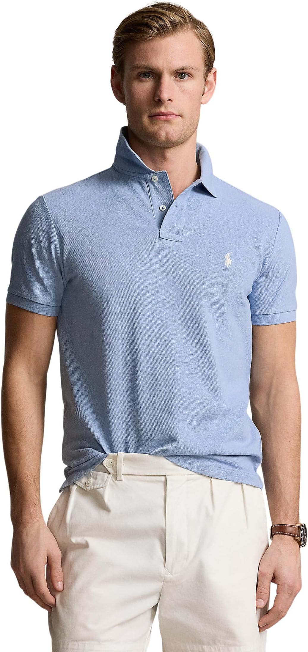 

Футболка Polo Ralph Lauren Classic Fit Mesh Polo Shirt, цвет Vessel Blue