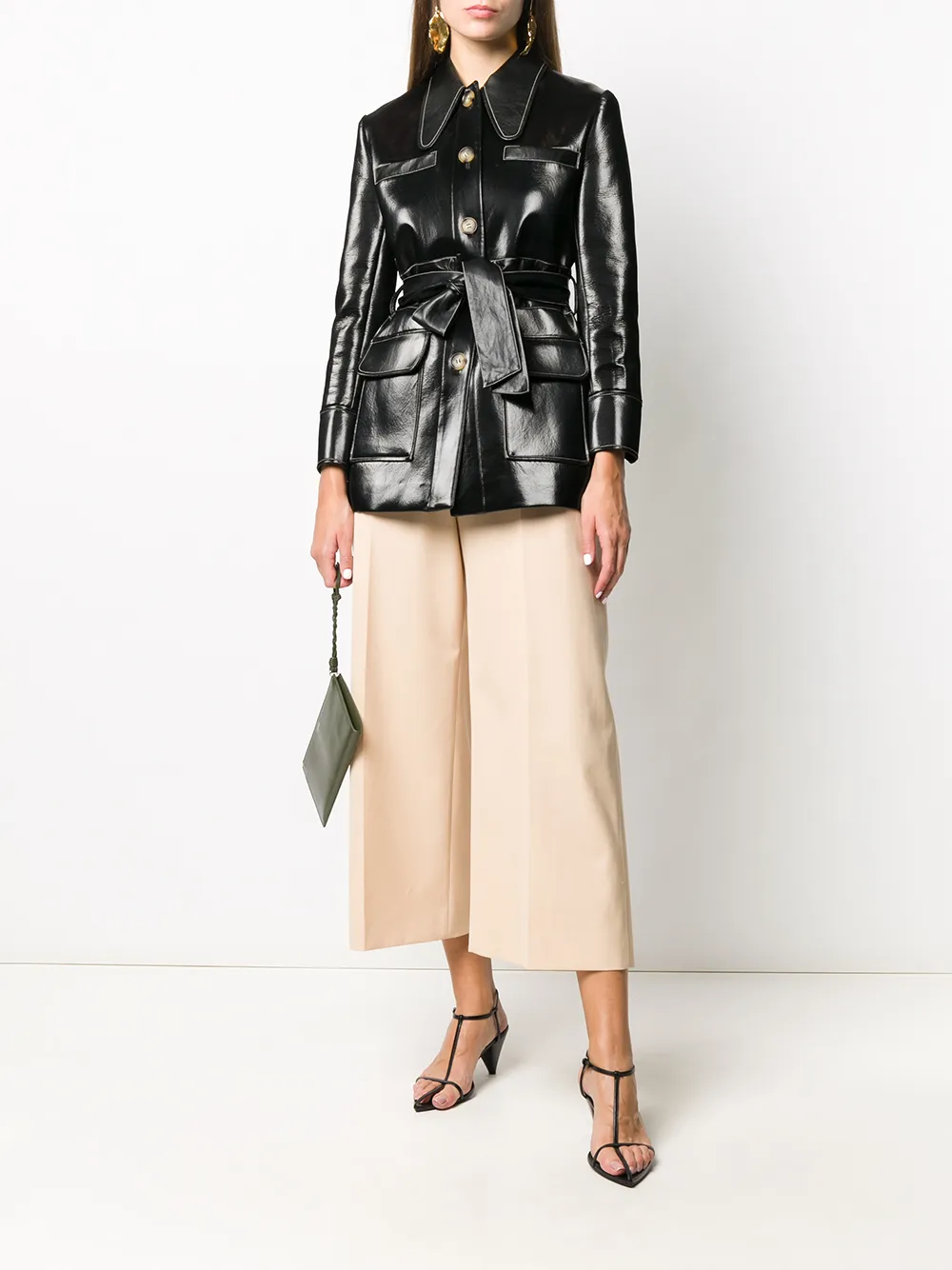 Широкие брюки строгого кроя JIL SANDER, нейтральный — фото 2