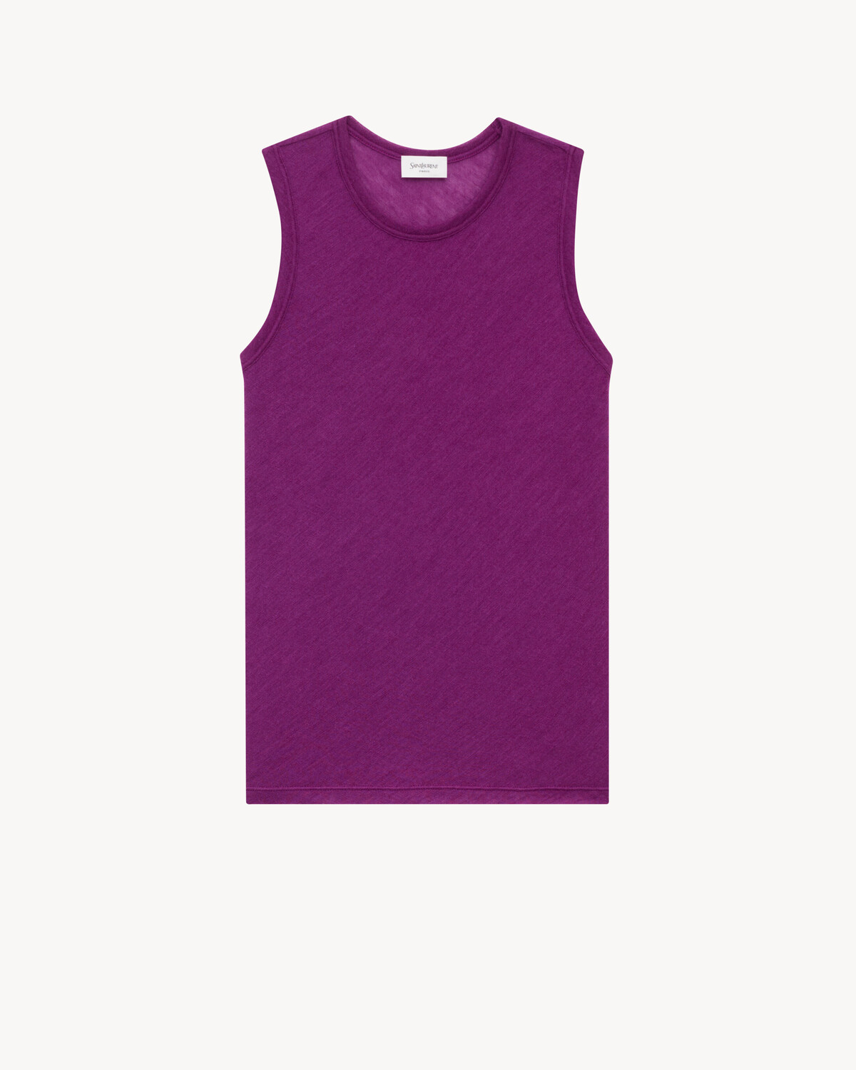 

Майка из кашемира и шелкового трикотажа Saint Laurent, фиолетовый