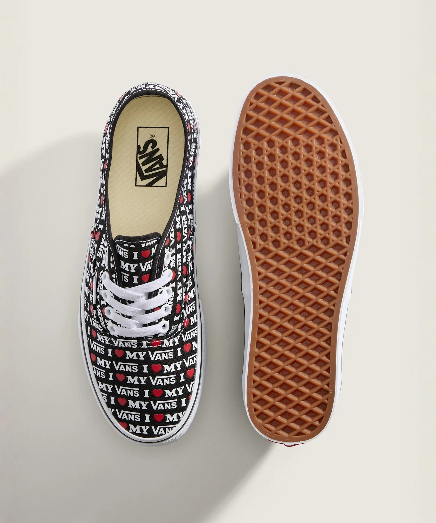 Кроссовки из канваса с лого I LOVE MY VANS Authentic VANS черные — фото 3