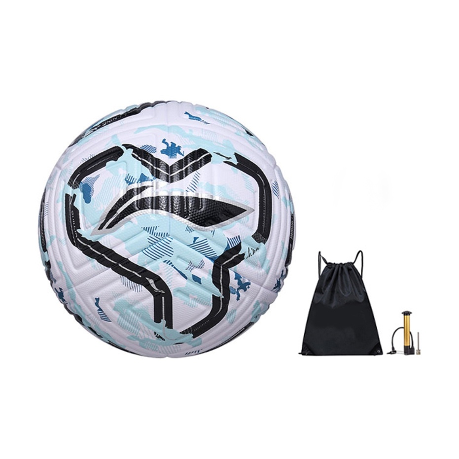 

LINING Размер 5 футбольный мяч TPU бесшовный термосклеивание Unisex белый черный синий
