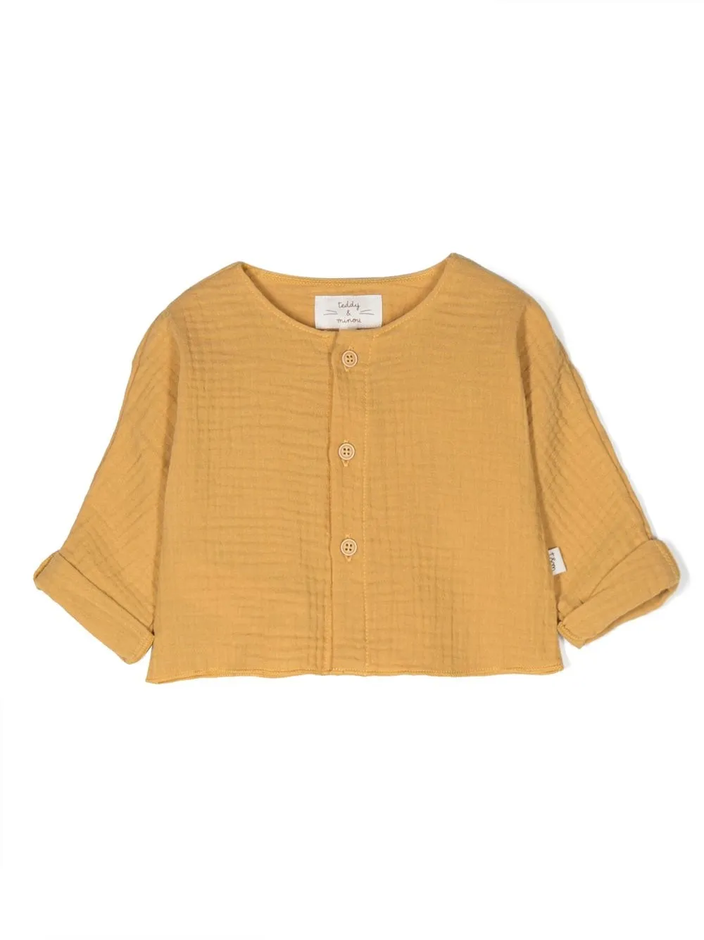 

Кардиган из сирсакера на пуговицах TEDDY & MINOU, желтый