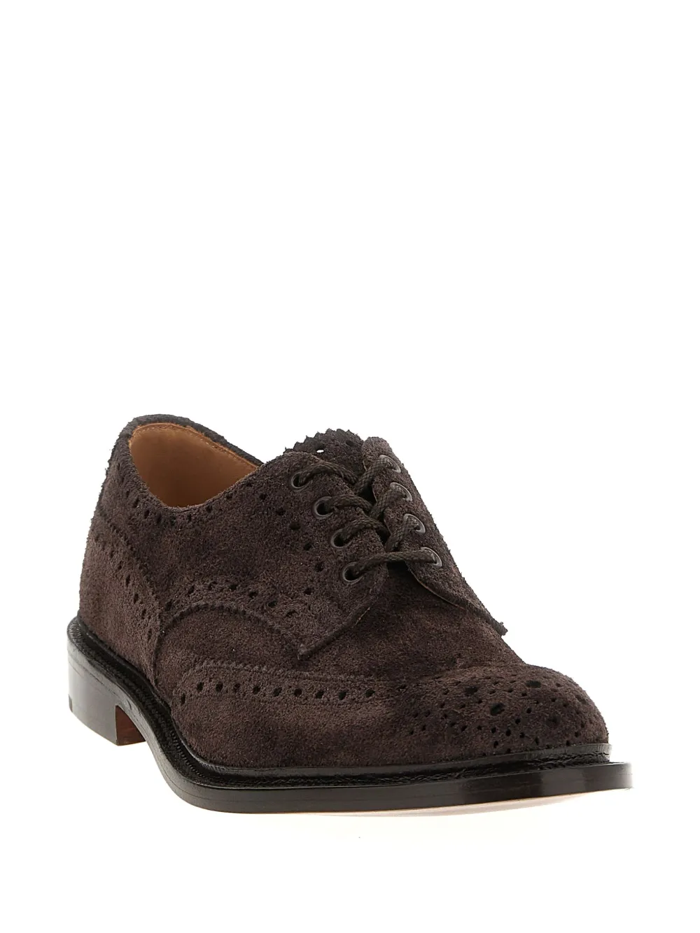 Замшевые оксфорды Bourton на шнуровке Tricker's, коричневый — фото 2