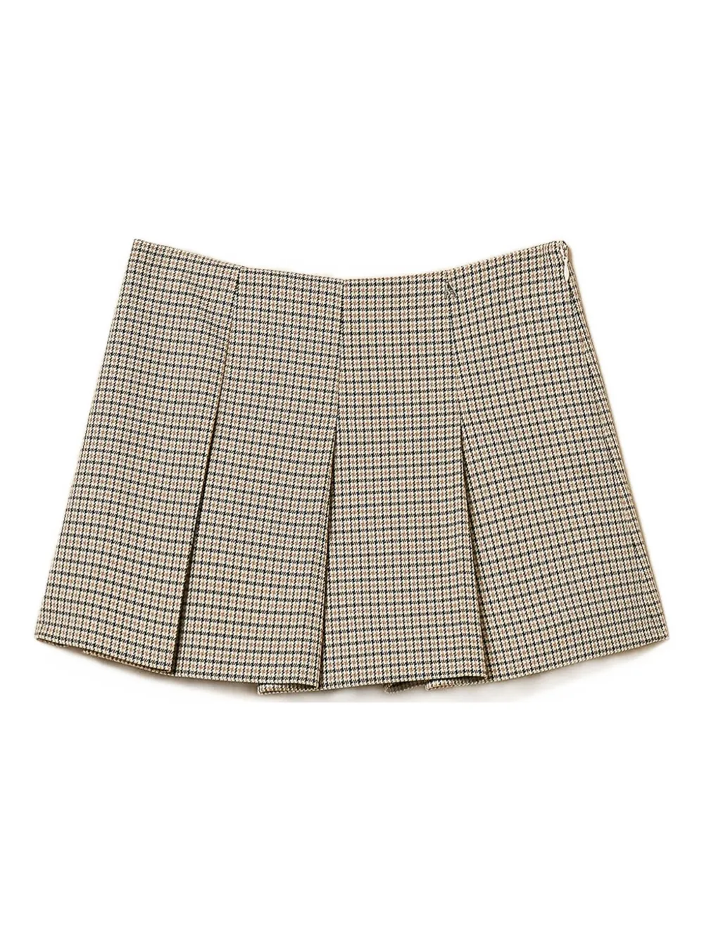

Мини-юбка с плиссировкой в ломаную клетку TWINSET, нейтральный