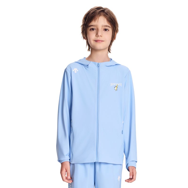 

Детская толстовка с капюшоном, тонкие Descente, sb-open air