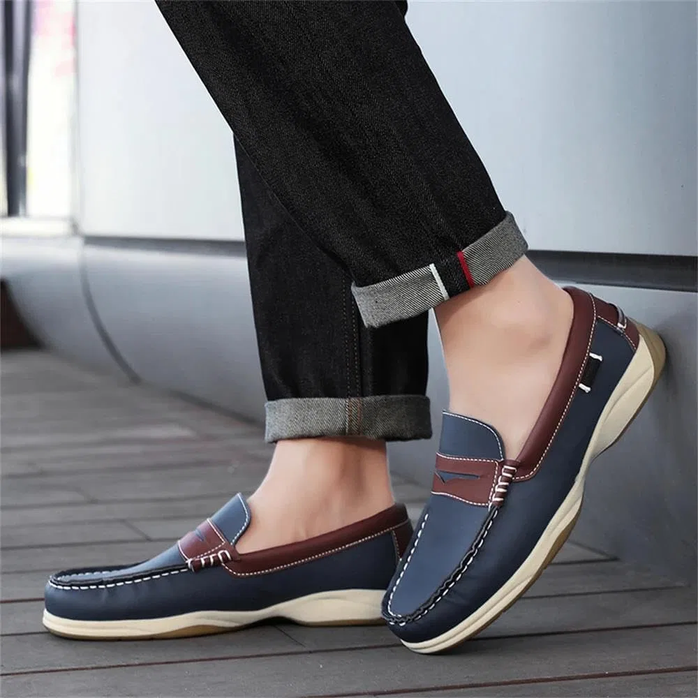 Лоферы мужские, кожаные, Adhdyuud, Penny Loafers, New5 — фото 3
