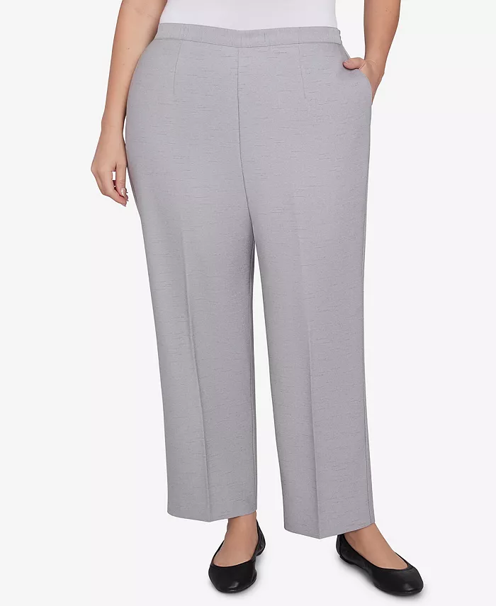 

Брюки Plus Size Estate of Mind Estate Pull-On средней длины Alfred Dunner, серый