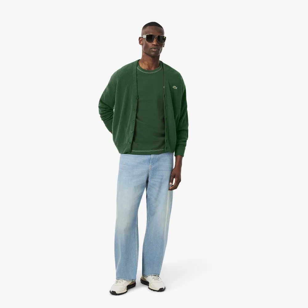 Мужской кардиган Links Links зелёного цвета от Lacoste — фото 4