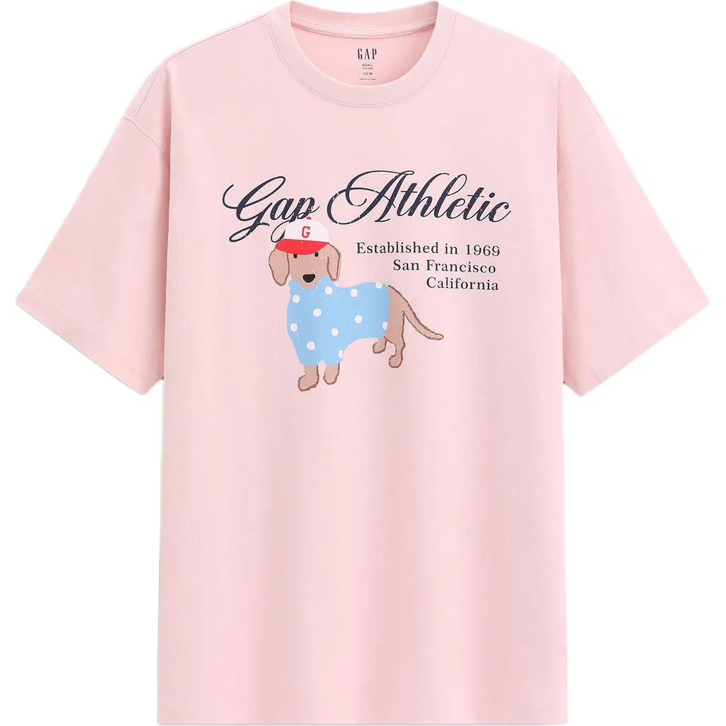 Футболка унисекс crew neck GAP, Light Pink