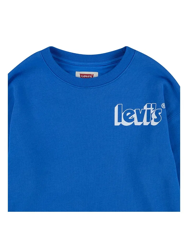 Свитшот свободный Levi's Kids, синий — фото 3