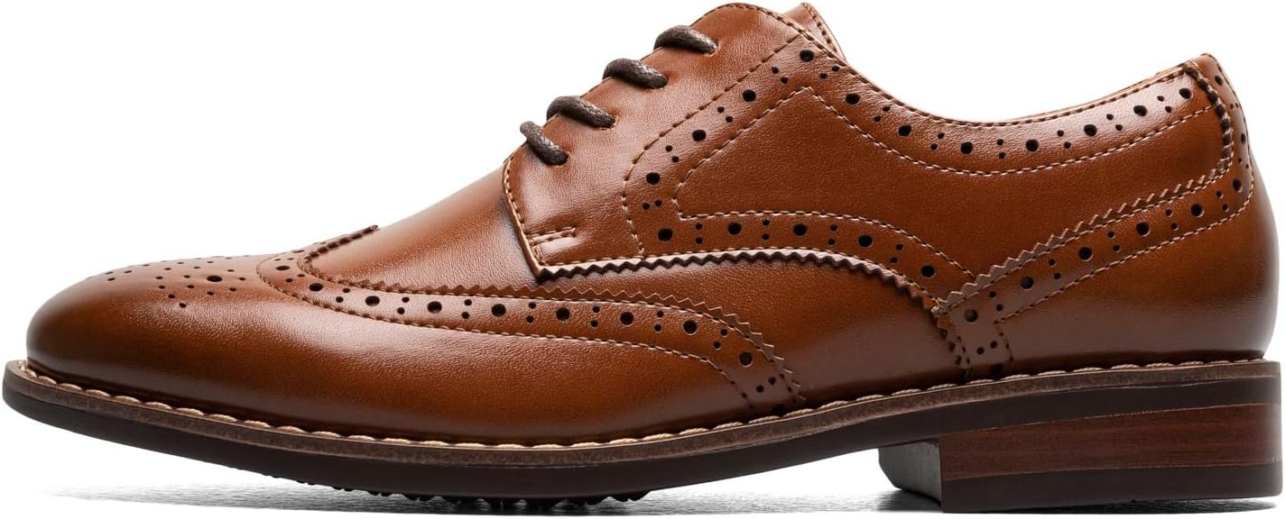 Детские оксфорды Florsheim Boys Rucci Jr. с крыльями (для малышей/детей младшего возраста/детей старшего возраста), Cognac — фото 4