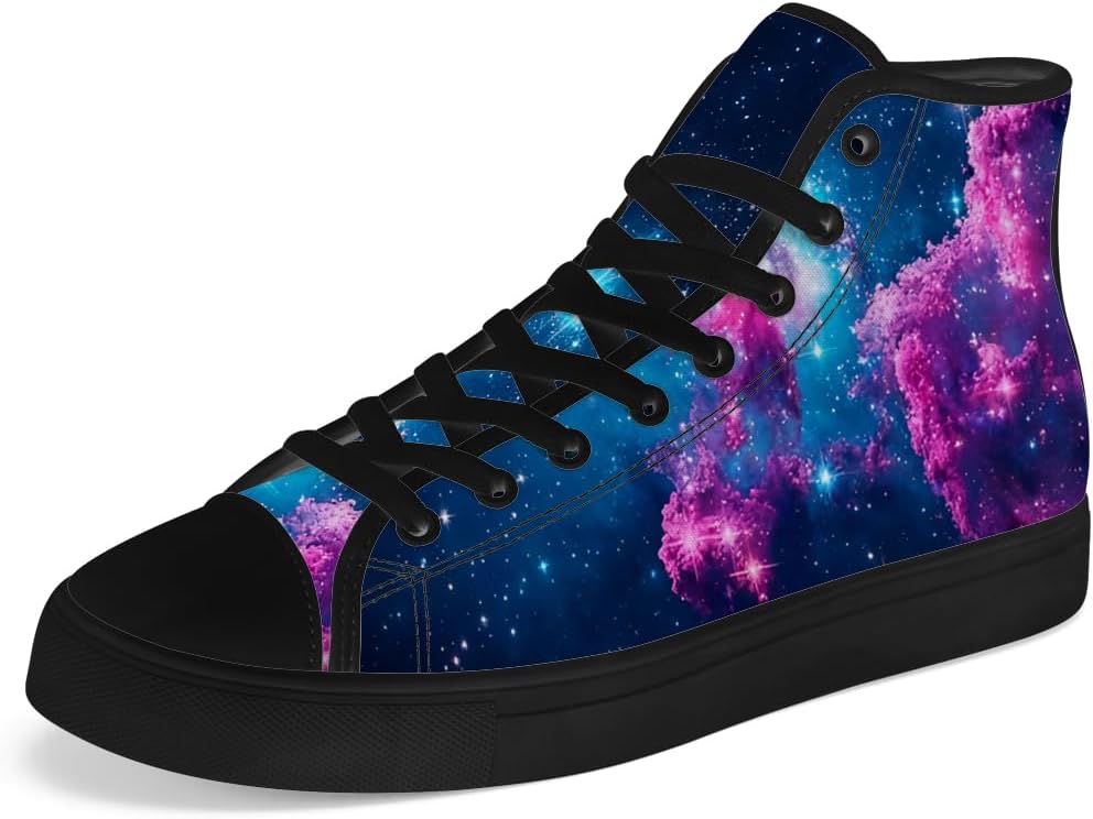 

Кеды Chebing Galaxy на высокой подошве из ткани, высокие кроссовки на шнуровке, повседневная обувь, подарок для мужчин и женщин, синий
