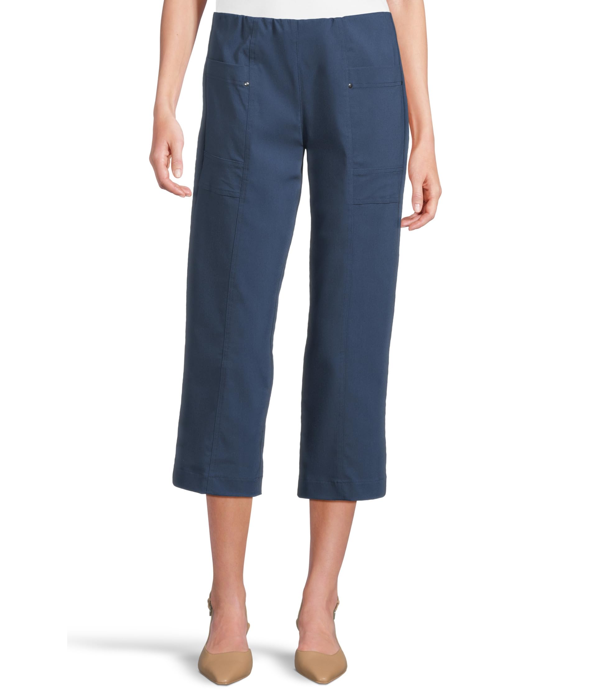 

Брюки Elliott Lauren Pull On Updated Crop Cargo Pocket Pants With Rivets Detail, цвет Marine