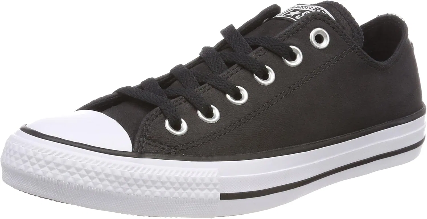 Кроссовки Converse CTAS OX Chucks, кожаные, унисекс, артикул C165194C, размер 36.5, Black Black White 001