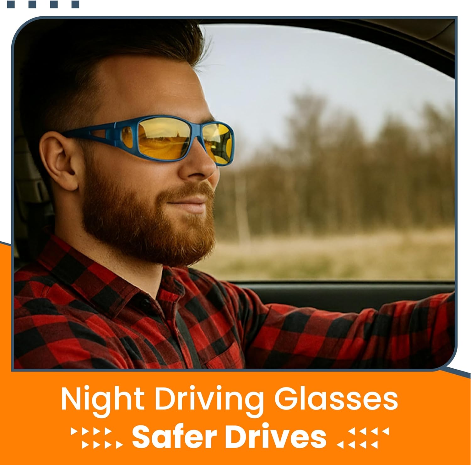 

Очки для вождения в ночное время Success Eyewear с антибликовым покрытием, желтым оттенком, снижающим блики, надеваются поверх солнцезащитных очков. Подходят для мужчин и женщин, Pk 2: Shiny Blue, Shiny Pink