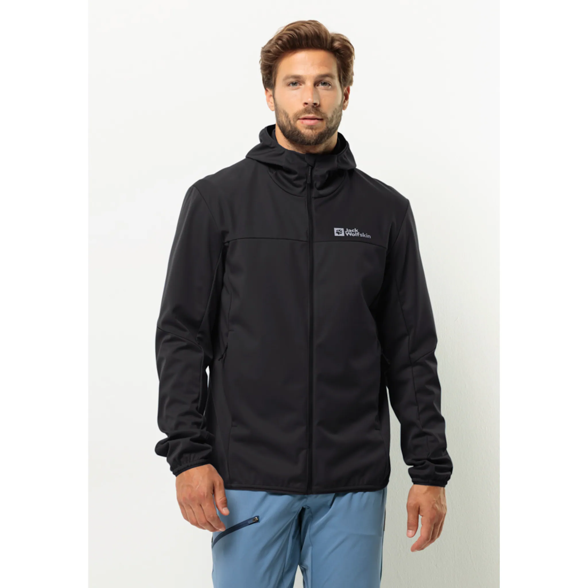 

Куртка из софтшелла Jack Wolfskin "FELDBERG HOODY M", с капюшоном, черный