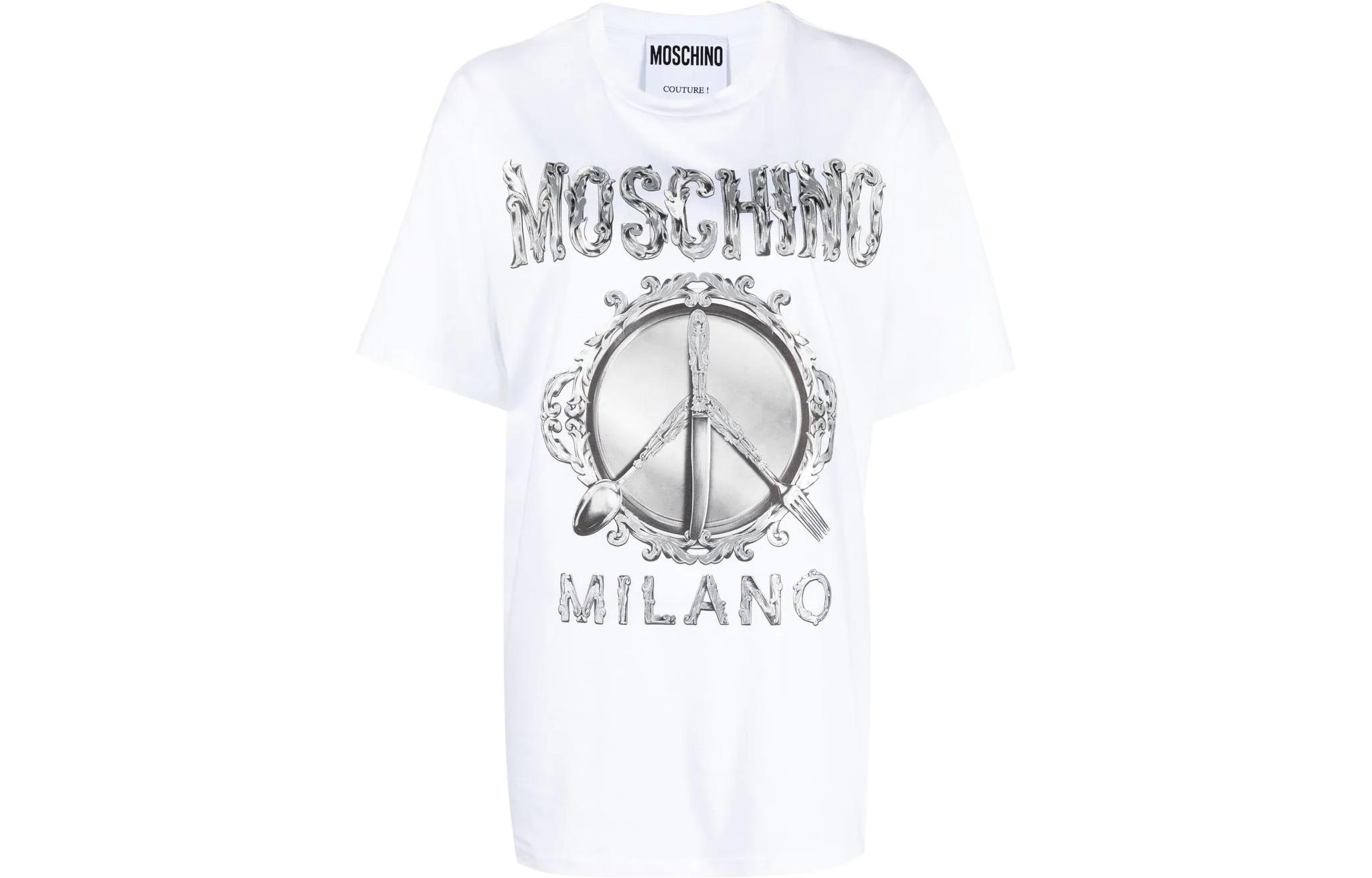 

MOSCHINO Футболка женская белая, Белый, MOSCHINO Футболка женская белая