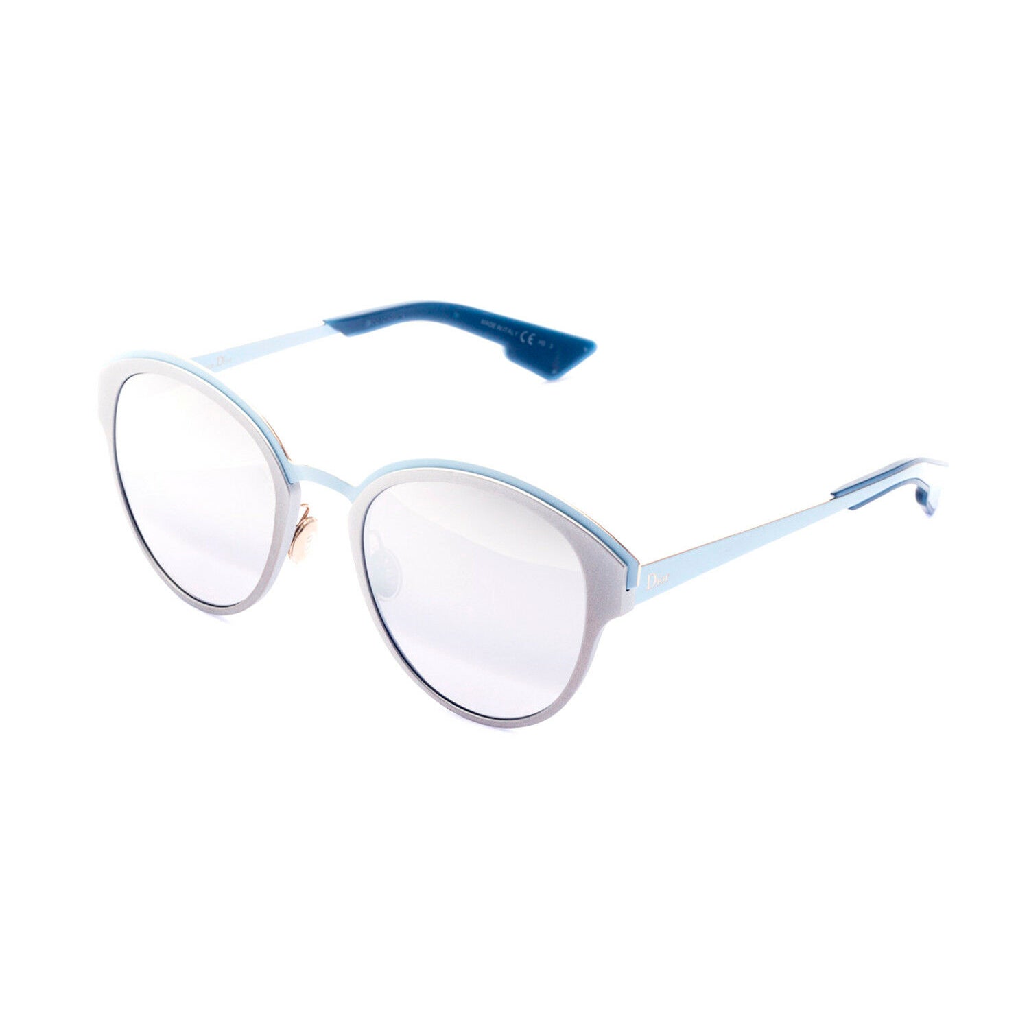 

Dior Dior Sun/S CD DiorSun RCV 96 Женские круглые солнцезащитные очки, цвет Matte Silver Blue