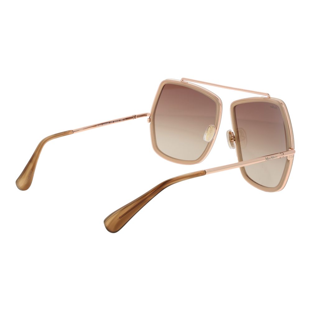 Бежевые женские солнцезащитные очки Max Mara, Beige — фото 3