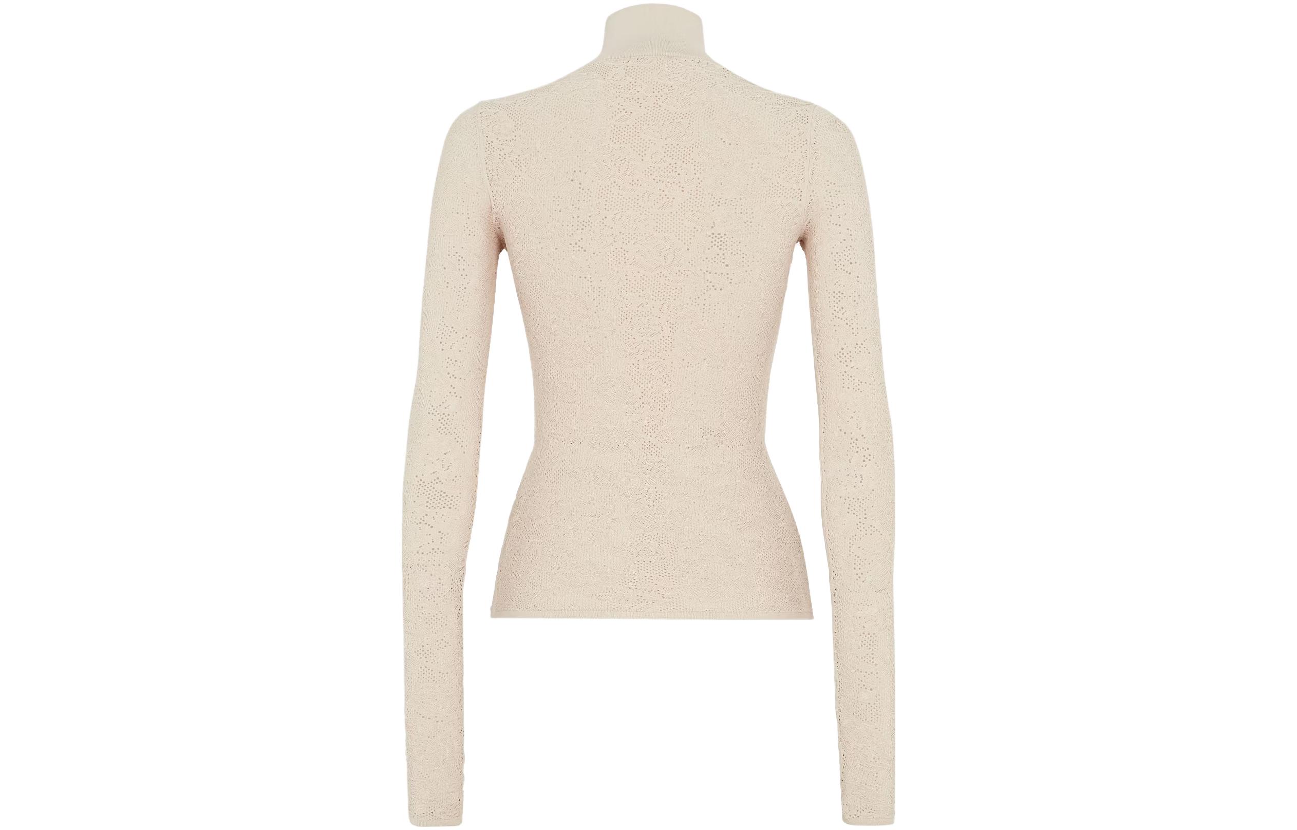 Вязаный свитер Women's Beige FENDI, бежевый — фото 4