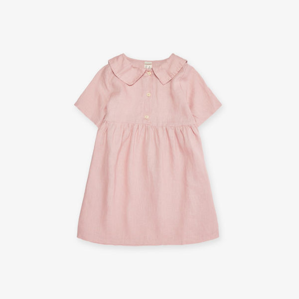 

Платье из льна с морским воротником и сборками 2-10 лет H&M Adorables, розовый