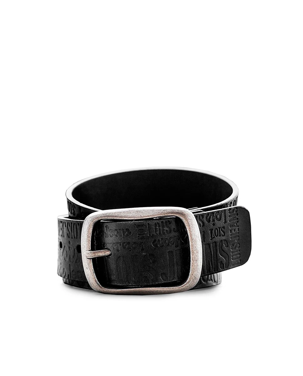

Мужской ремень из высечки кожи Lois, чёрный