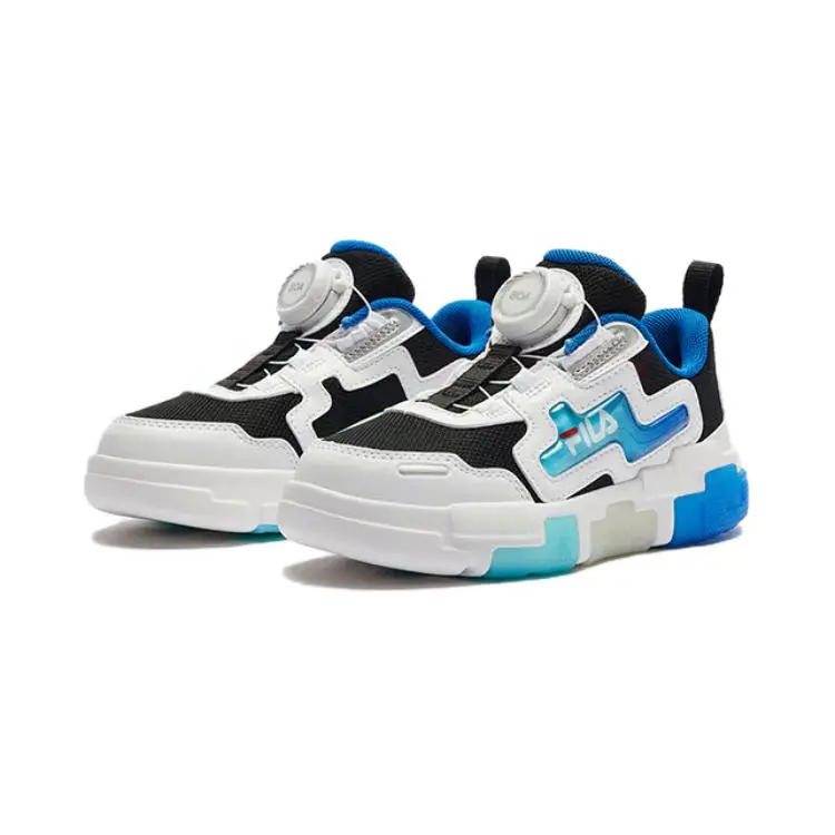 FILA KIDS Детские кроссовки BOA с противоскользящим покрытием, износостойкие, низкие, черные, белые, синие, для детей от 3 до 7 лет — фото 3