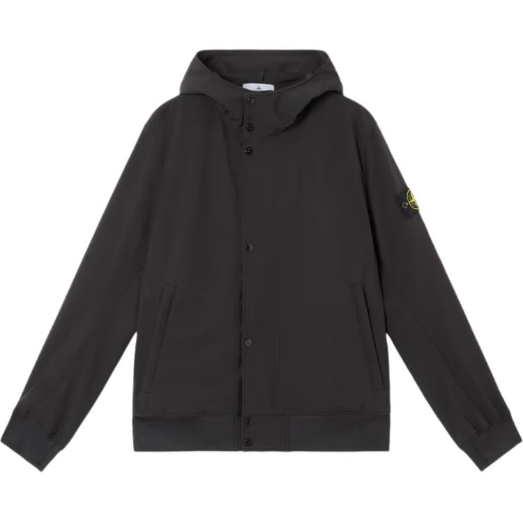 

STONE ISLAND Куртка с капюшоном и нашивкой с логотипом, Black