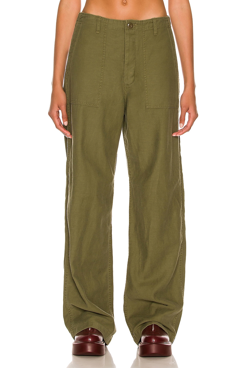 

Широкие функциональные брюки R13, цвет Olive