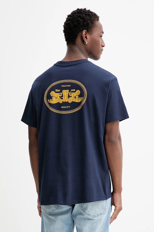 

Хлопковая футболка Levi's, темно-синий
